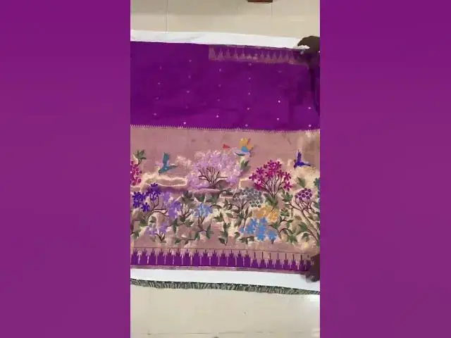 Video thumbnail for Beautiful half allover work paithani saree with flowral design.#paithani #saree #indianattire