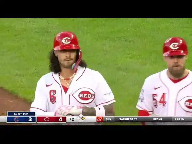 'Video thumbnail for Jonathan India KNOCKS a RBI Fielders Choice, Scoring Jason Vosler! | Cincinnati Reds | 4/3/2023'
