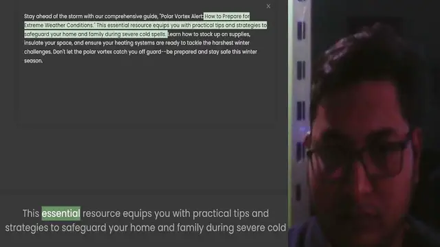 'Video thumbnail for Stay ahead of the storm with our comprehensive guide, Polar Vortex Alert How to Prepare for Extreme Weather Conditions. This essential resource equips you with practical tips and strategies to safeguard your home and family during severe'