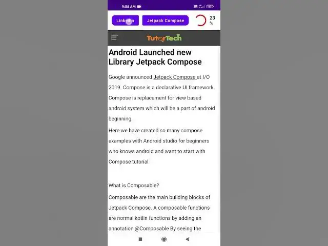 Video thumbnail for Jetpack compose webview - URL loading progress status