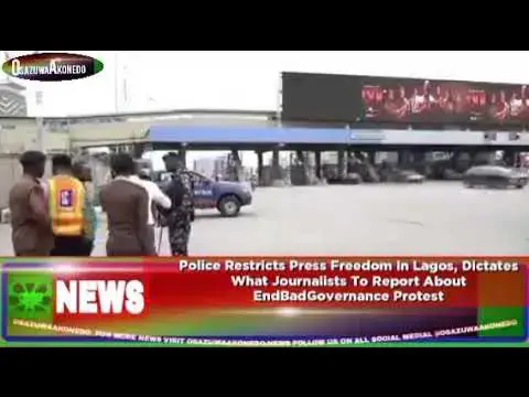 Video thumbnail for Police Restricts Press Freedom In Lagos, Dictates What Journalists To Report About EndBadGovernance