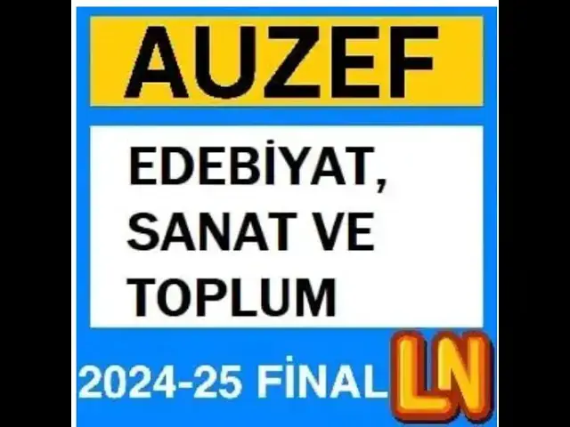 Video thumbnail for Auzef Edebiyat Sanat ve Toplum 2024-2025 Final Soruları