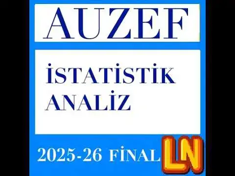 Video thumbnail for İstatistik Analiz 2025-2026 Final Soruları (Bahar)
