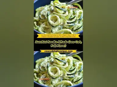 'Video thumbnail for Zucchini Noodle Alfredo (Low-Carb, Full Flavor)'
