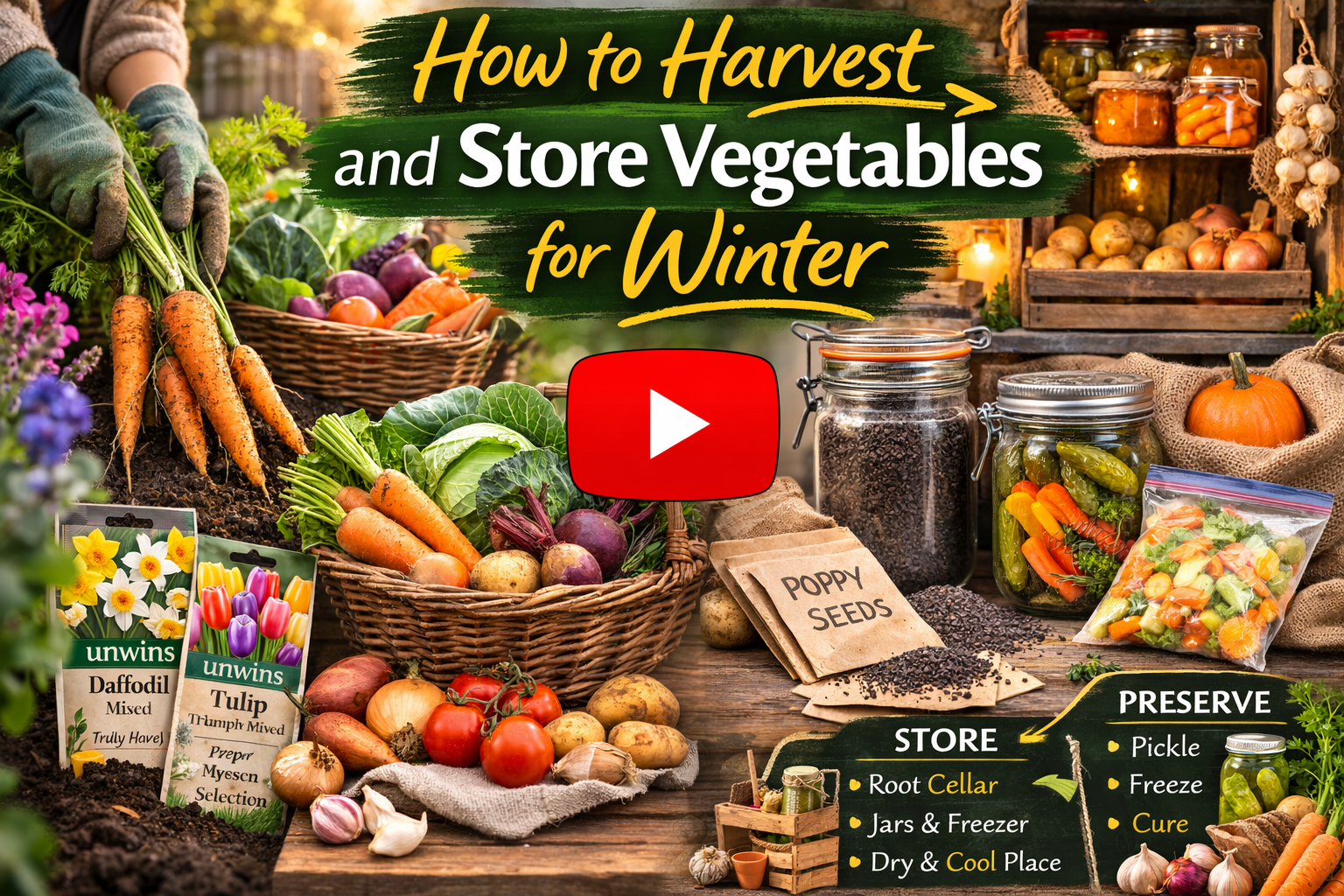Video thumbnail for How to Harvest and Store Vegetables for Winter