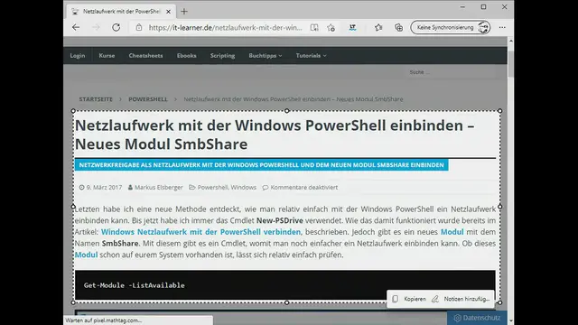 Video thumbnail for Mit dem Edge Browser Webaufnahmen direkt erstellen