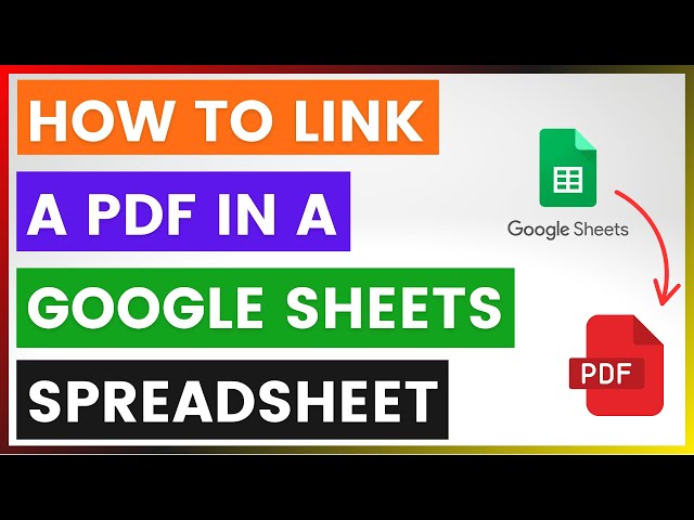Video thumbnail for How To Link A PDF In A Google Sheets Spreadsheet? [in 2025]