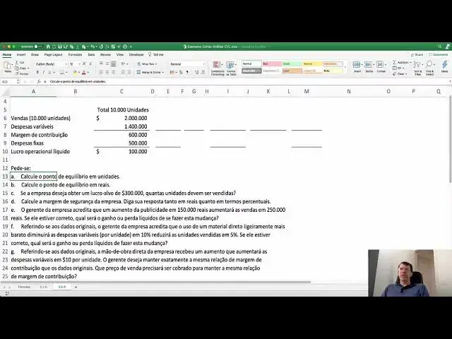 'Video thumbnail for Mod 5 Relações de custo‑volume‑lucro Exemplos Extras Ex5 2A'