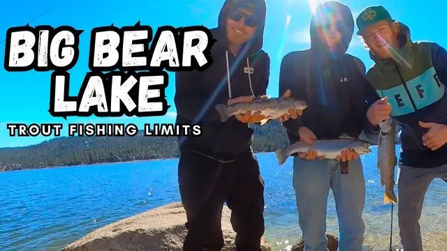 Video thumbnail for Big Bear Lake Trout Fishing LIMITS!