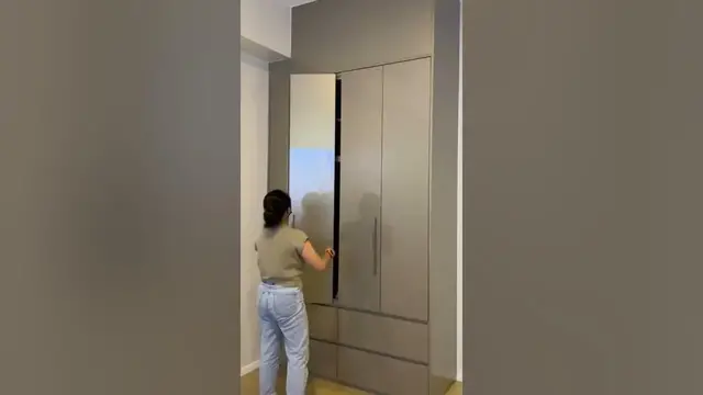 Video thumbnail for Elevate Your Bedroom with a Wooden Wardrobe | Cabinet | Furniture #shorts