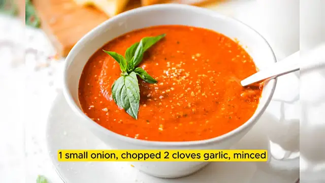 Video thumbnail for Vibrant and Velvety_ Creamy Tomato Basil Soup
