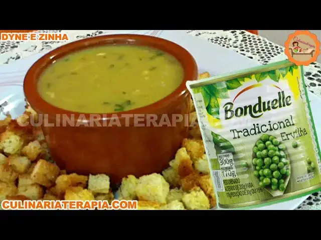 Video thumbnail for Sopa Creme de Ervilhas com Frango e Croutons