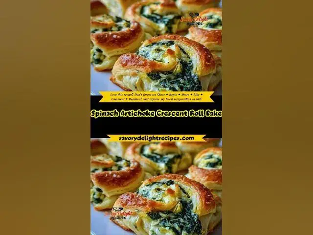 'Video thumbnail for Spinach Artichoke Crescent Roll Bake'