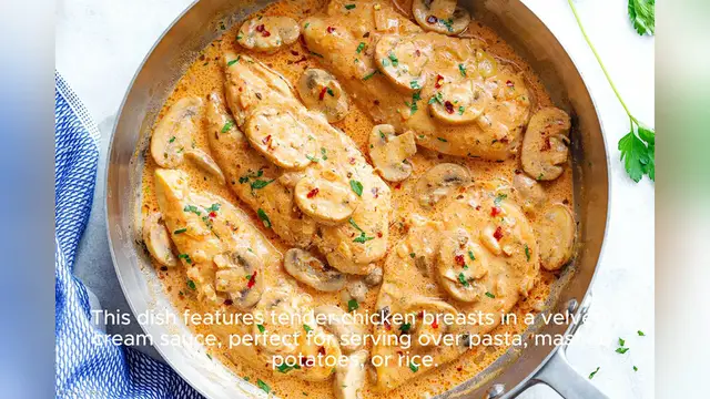 'Video thumbnail for creamy chicken recipe'