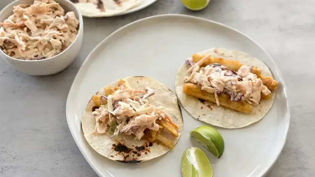 'Video thumbnail for Crispy Hearts Of Palm Tacos Recipe'