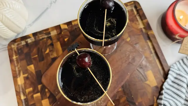 Video thumbnail for Chocolate Cherry Black Magic Halloween Cocktail Recipe