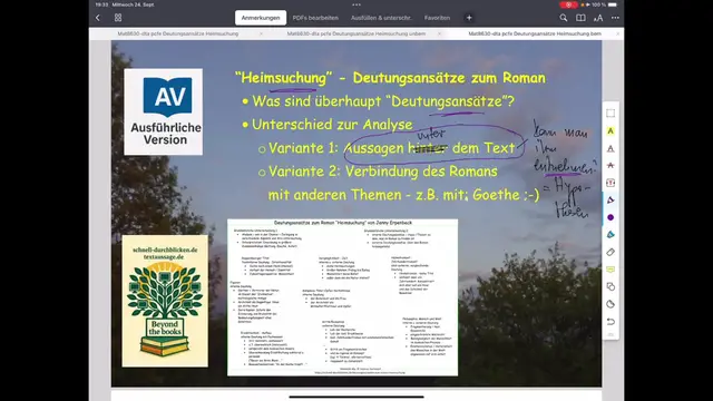 Video thumbnail for LV: "Heimsuchung" - Deutungsansätze  - dazu die Hypothese: Goethe  als notwendige Ergänzung