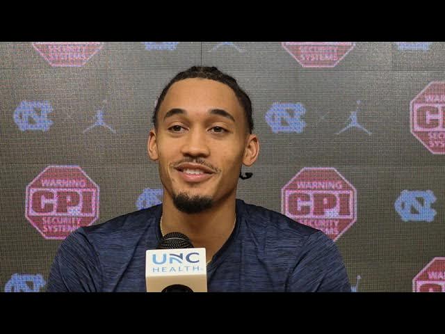 Video thumbnail for Seth Trimble press conference ahead of facing Duke at home for the final time. #UNC