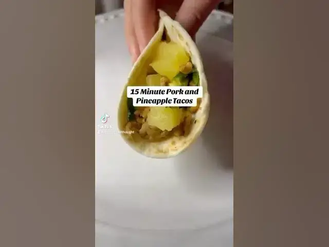 Video thumbnail for 15 MINUTE pork and pineapple tacos - too delicious #tacos