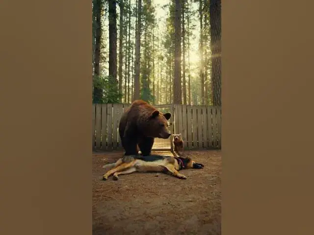 Video thumbnail for German Shepherd's Genius Move to Avoid Bear Fight #laugh #comedy #familyjokes #observationalcomedy