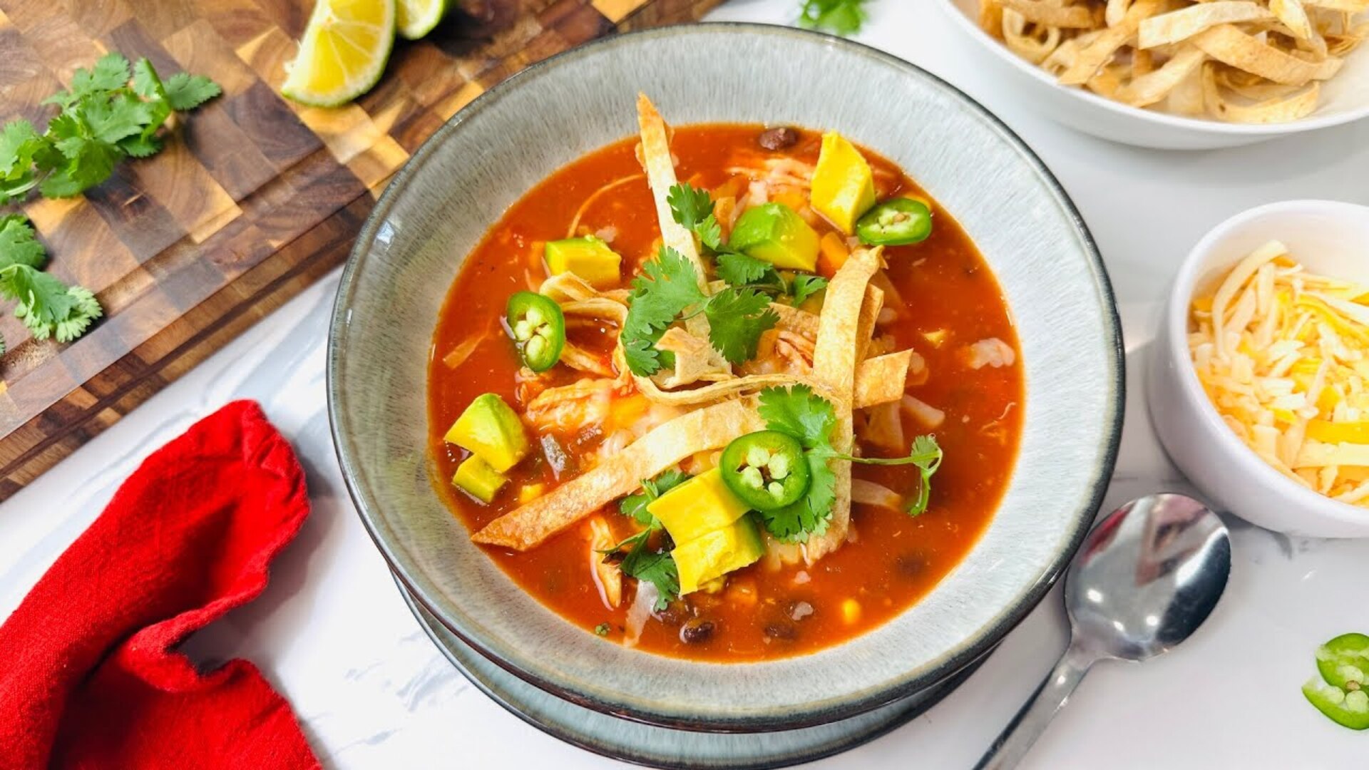 Video thumbnail for Our Chicken Tortilla Soup Recipe Makes For A Restaurant-Worthy Lunch