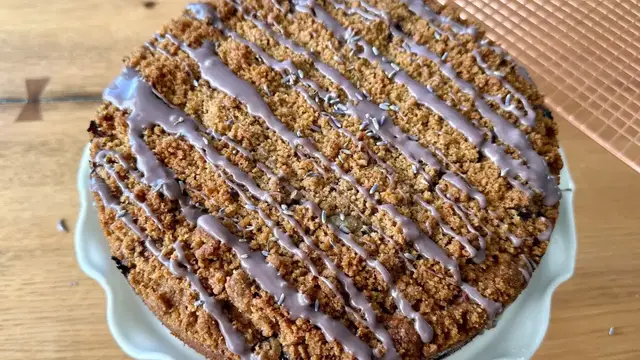 'Video thumbnail for Blueberry-Lavender Coffee Cake Recipe'