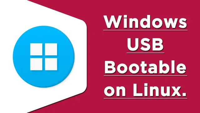 Video thumbnail for How to make Windows bootable usb drive with WoeUSB on Linux