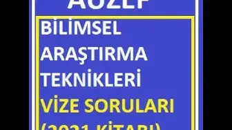 Video thumbnail for Bilimsel Araştırma Teknikleri Vize Soruları (2021-22 Kitabı) 22.Sorunun Cevabı: D:)  J. Goody