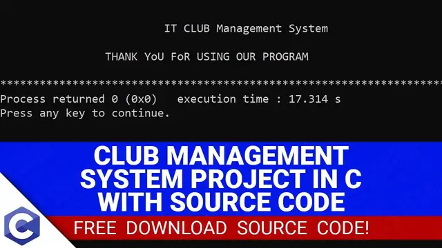 Video thumbnail for Club Management System Project in C with Source Code (FREE DOWNLOAD) 2022