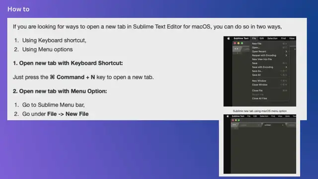 Video thumbnail for How to open new tab in Sublime Text Editor [macOS]