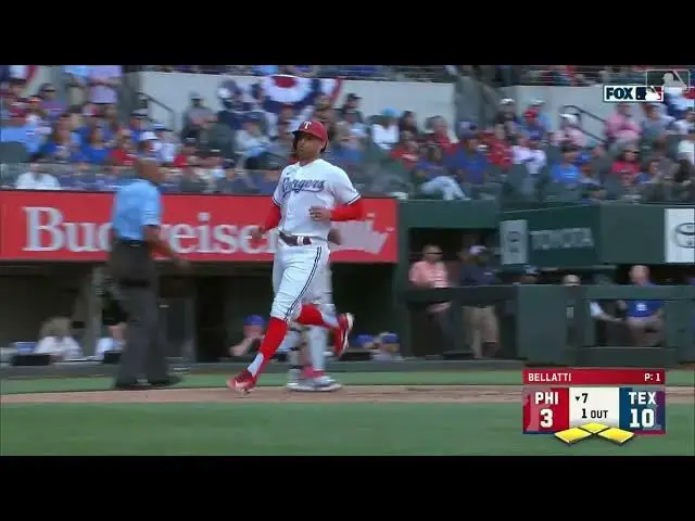 'Video thumbnail for Corey Seager BELTS a RBI Sacrifice-Fly, Scoring Brad Miller! | Texas Rangers | 4/1/2023'