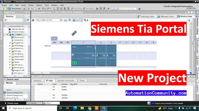 Video thumbnail for How to Create New Project in Siemens Tia Portal? - Configuration Tutorial