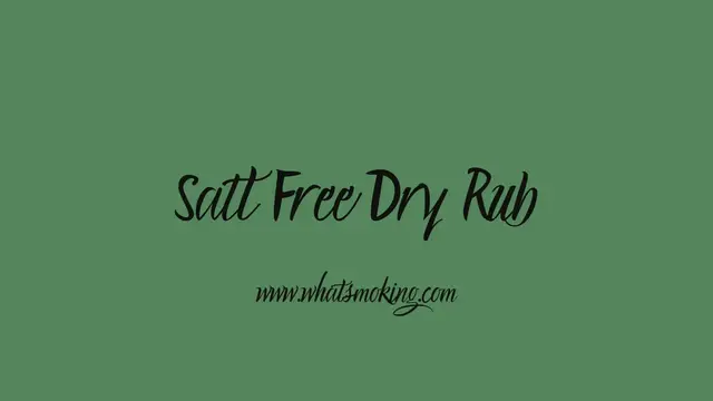 Video thumbnail for Salt Free Dry Rub