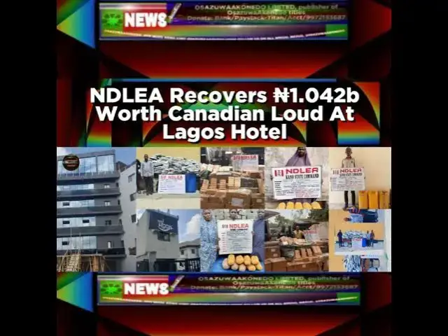 Video thumbnail for NDLEA Recovers ₦1.042b Worth Canadian Loud At Lagos Hotel
