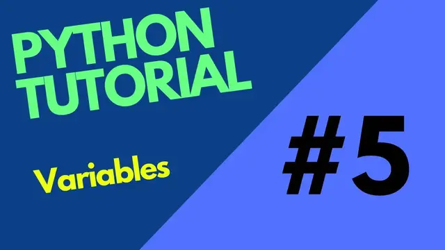 Video thumbnail for Python Tutorial 5 | Variables