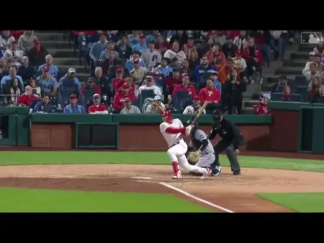 'Video thumbnail for Alec Bohm BELTS a RBI Single! | Philadelphia Phillies | 4/10/2023'