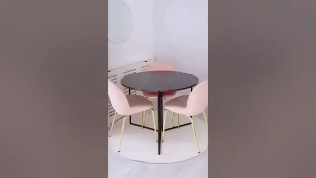 Video thumbnail for Breakfast Round Dining Table: Space Saving Furniture #shorts