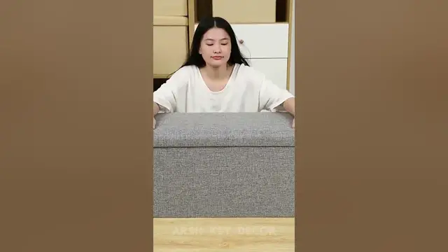 Video thumbnail for Get Organized in Style: Multifunctional Storage Stool #shorts