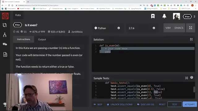 Video thumbnail for Introduction to Codewars for Learning Python Programming