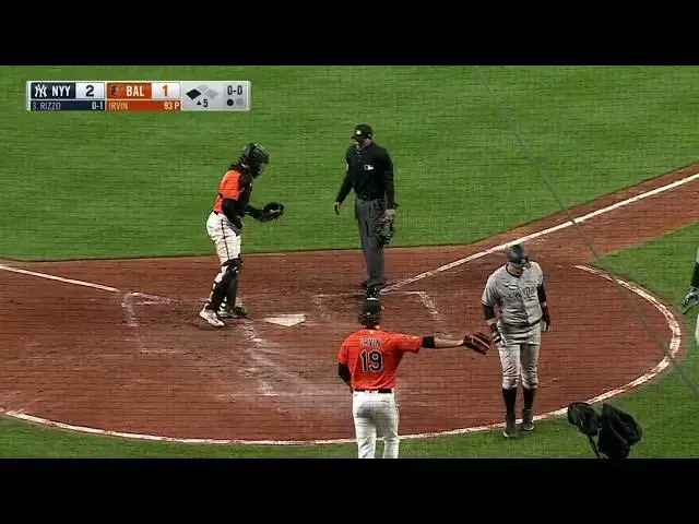 'Video thumbnail for Aaron Judge KNOCKS a RBI Sacrifice-Fly, Scoring DJ LeMahieu! | New York Yankees | 4/8/2023'