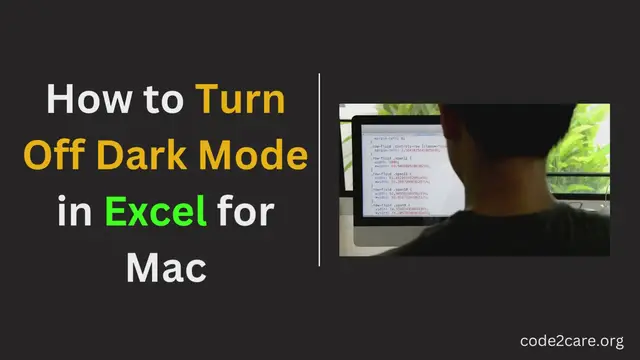 Video thumbnail for How to Turn Off Dark Mode in Excel for Mac