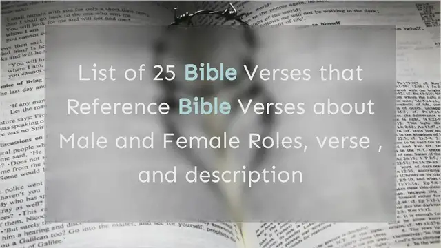 Video thumbnail for Gender Bible Verses about Gender Roles