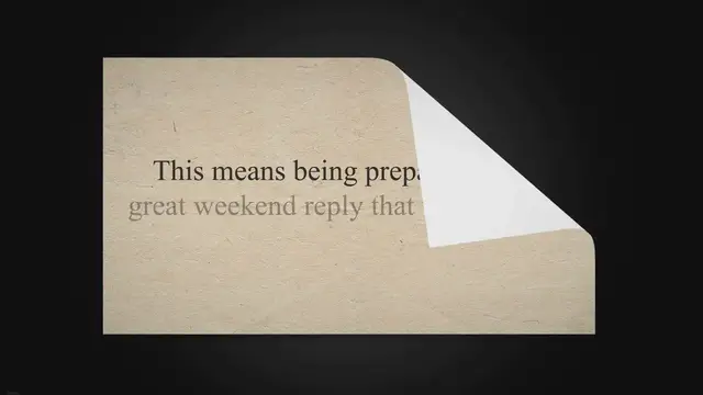 Video thumbnail for What Does It Mean to Have a Great Weekend Reply?