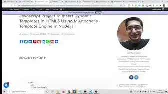 Video thumbnail for Javascript Mustache.js Example to Insert Dynamic Templates to DOM in Browser & Node.js