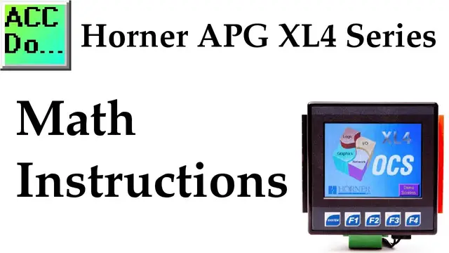 Video thumbnail for Horner XL4 PLC Math Instructions