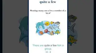 Video thumbnail for Quite a few meaning | quite a few sentences | Common English Idioms #shorts