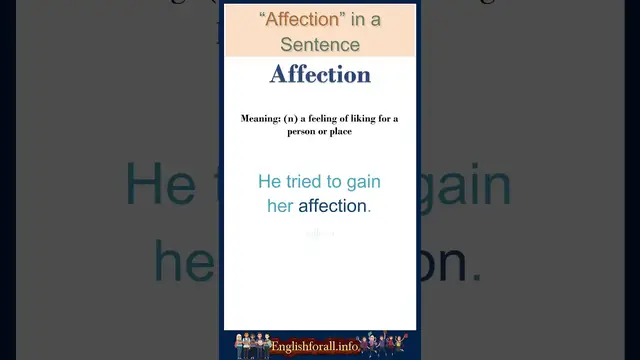 Video thumbnail for Affection meaning | Affection in a Sentence | Most common words in English #shorts