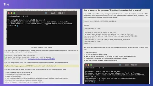 Video thumbnail for The default interactive shell is now zsh. [macOS]
