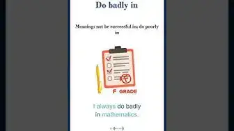 Video thumbnail for Do badly in meaning | Common English Idioms #shorts