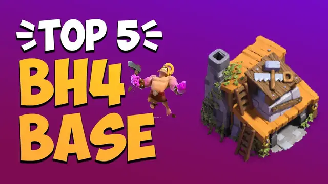 'Video thumbnail for TOP 5 Builder Hall 4 Base Link 2022! NEW CoC BH4 ANTI GIANT Builder Base | Clash of Clans'